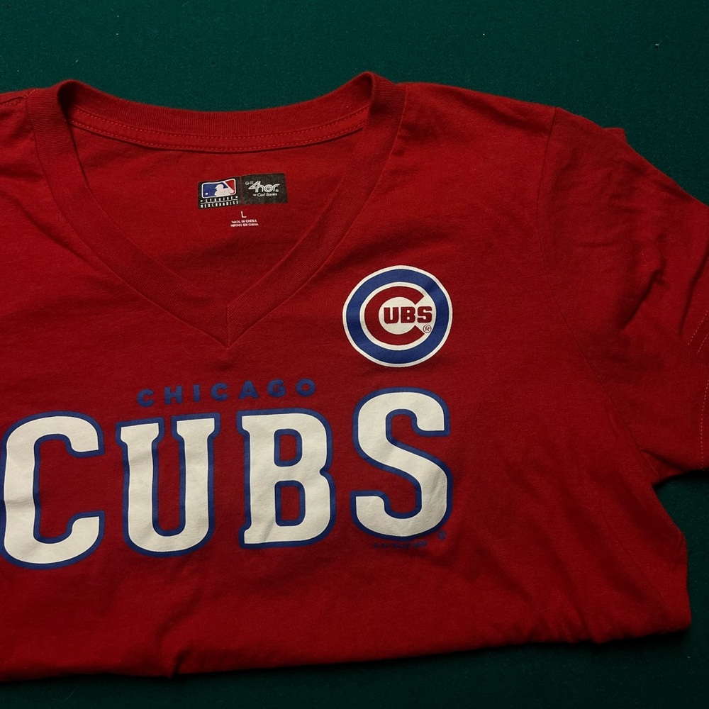 MLB Red Chicago Cubs Women's Top